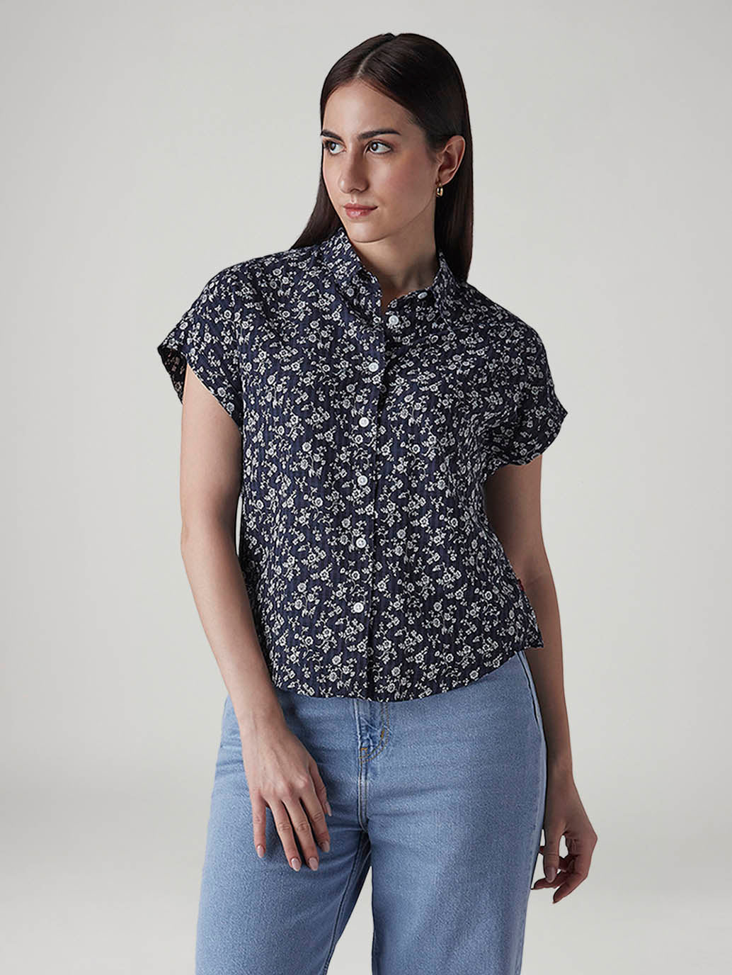 Women's Floral Regular Fit Easy Shirt