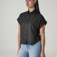 Women's Solid Regular Fit Poplin Easy Shirt - Side View