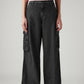 Women's XL Straight Loose Fit Mid Rise Cargo Jeans - Front View