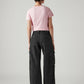 Women's XL Straight Loose Fit Mid Rise Cargo Jeans - Back View