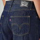 Women's Navy Loose Fit Mid Rise Jeans - Detail View