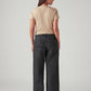 Women's Charcoal Grey Loose Fit Mid Rise Jeans - Back View