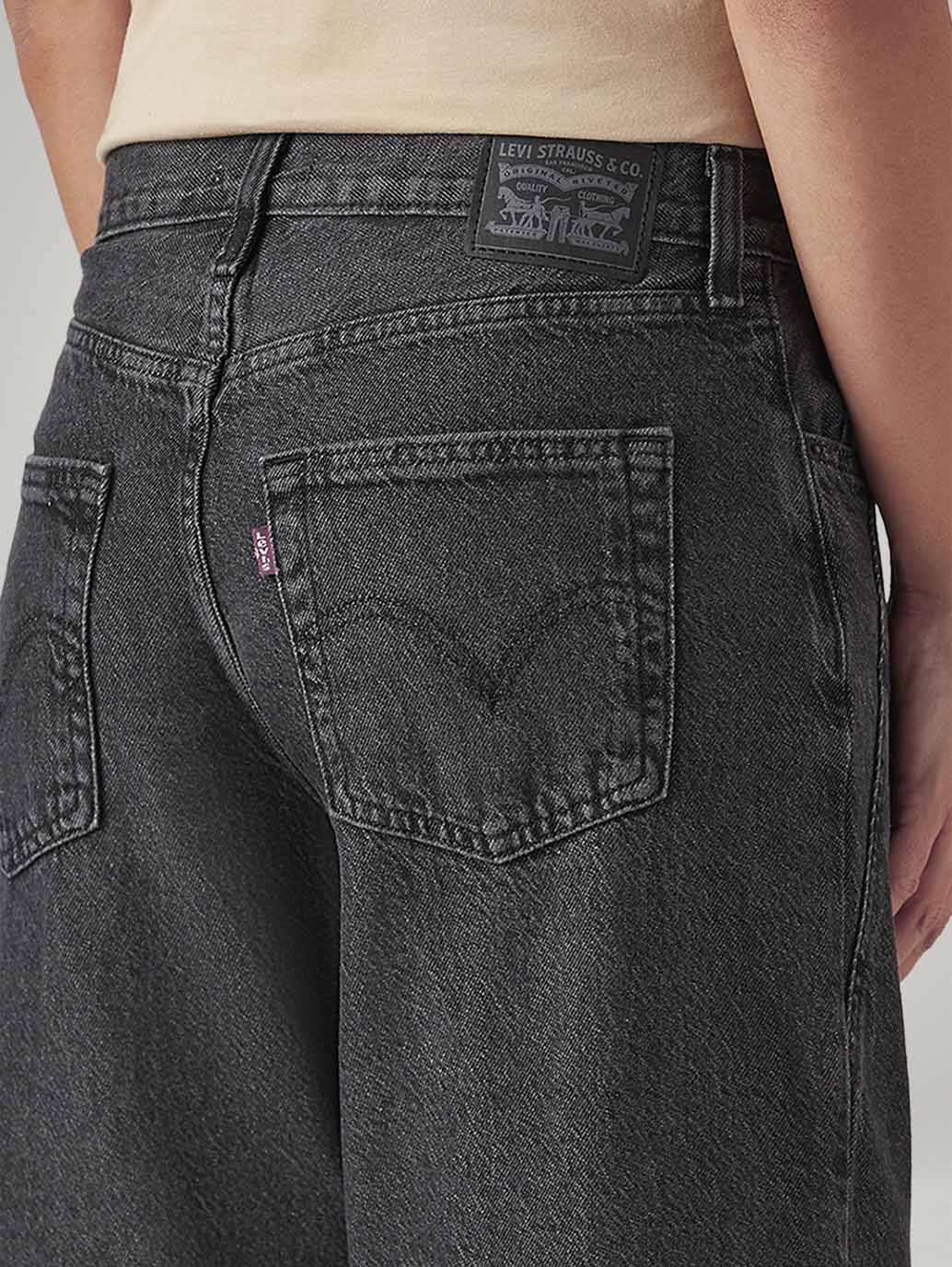 Women's Charcoal Grey Loose Fit Mid Rise Jeans - 20 View