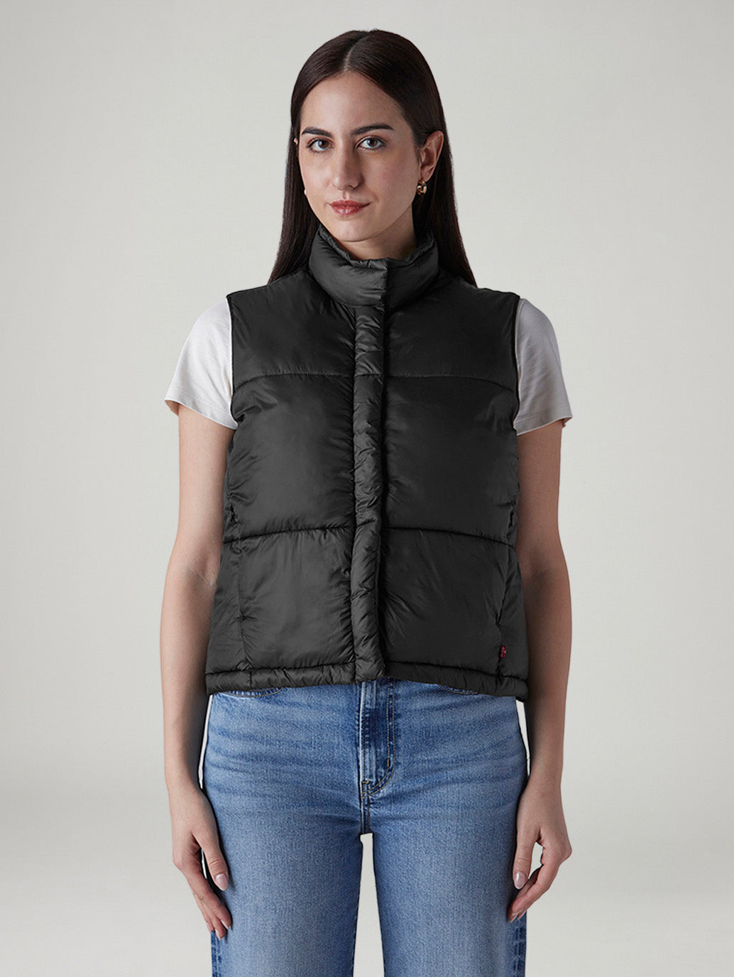 Women's Quilted Slim Fit Jacket - Front View