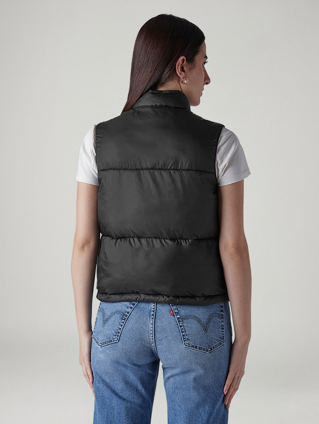 Women's Quilted Slim Fit Jacket - Back View