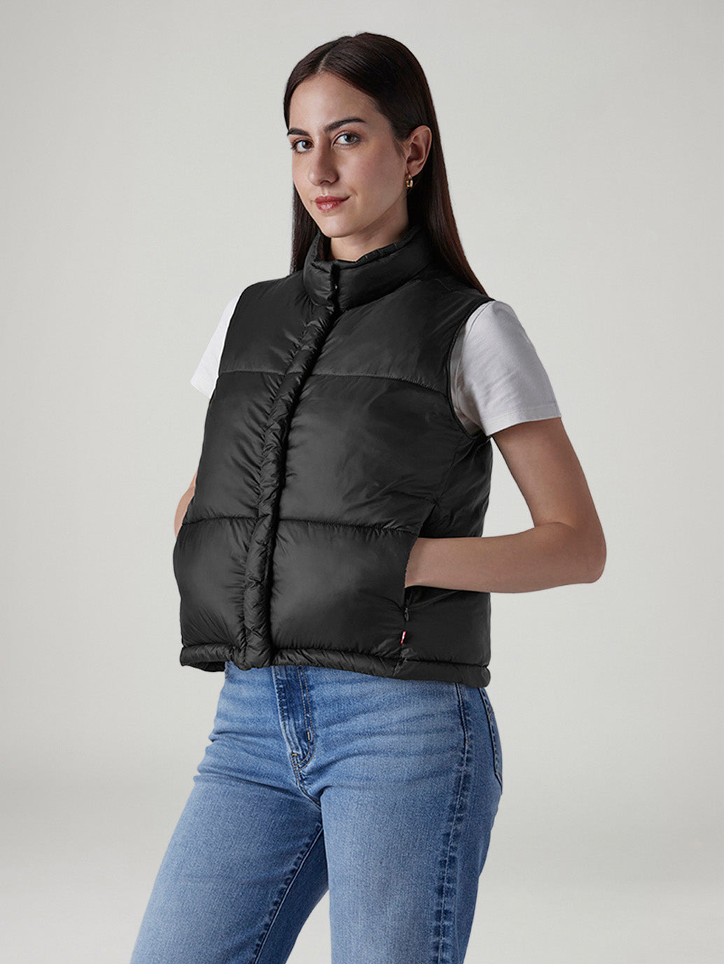 Women's Quilted Slim Fit Jacket - Side View