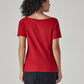 Women's Solid Slim Fit Ribbed Top - Back View