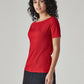 Women's Solid Slim Fit Ribbed Top - Side View