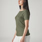 Women's Solid Slim Fit Ribbed Top - Side View