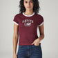Women's Graphic Print Slim Fit Ribbed T-Shirt - 20 View