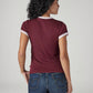 Women's Graphic Print Slim Fit Ribbed T-Shirt - 20 View