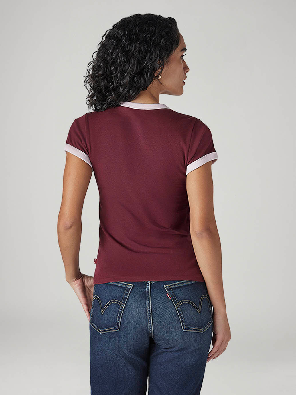 Women's Graphic Print Slim Fit Ribbed T-Shirt - 20 View
