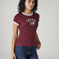 Women's Graphic Print Slim Fit Ribbed T-Shirt - 20 View