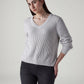 Women's Textured Regular Fit Sweater - Front View