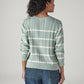 Women's Striped Regular Fit Cable Sweater - Back View