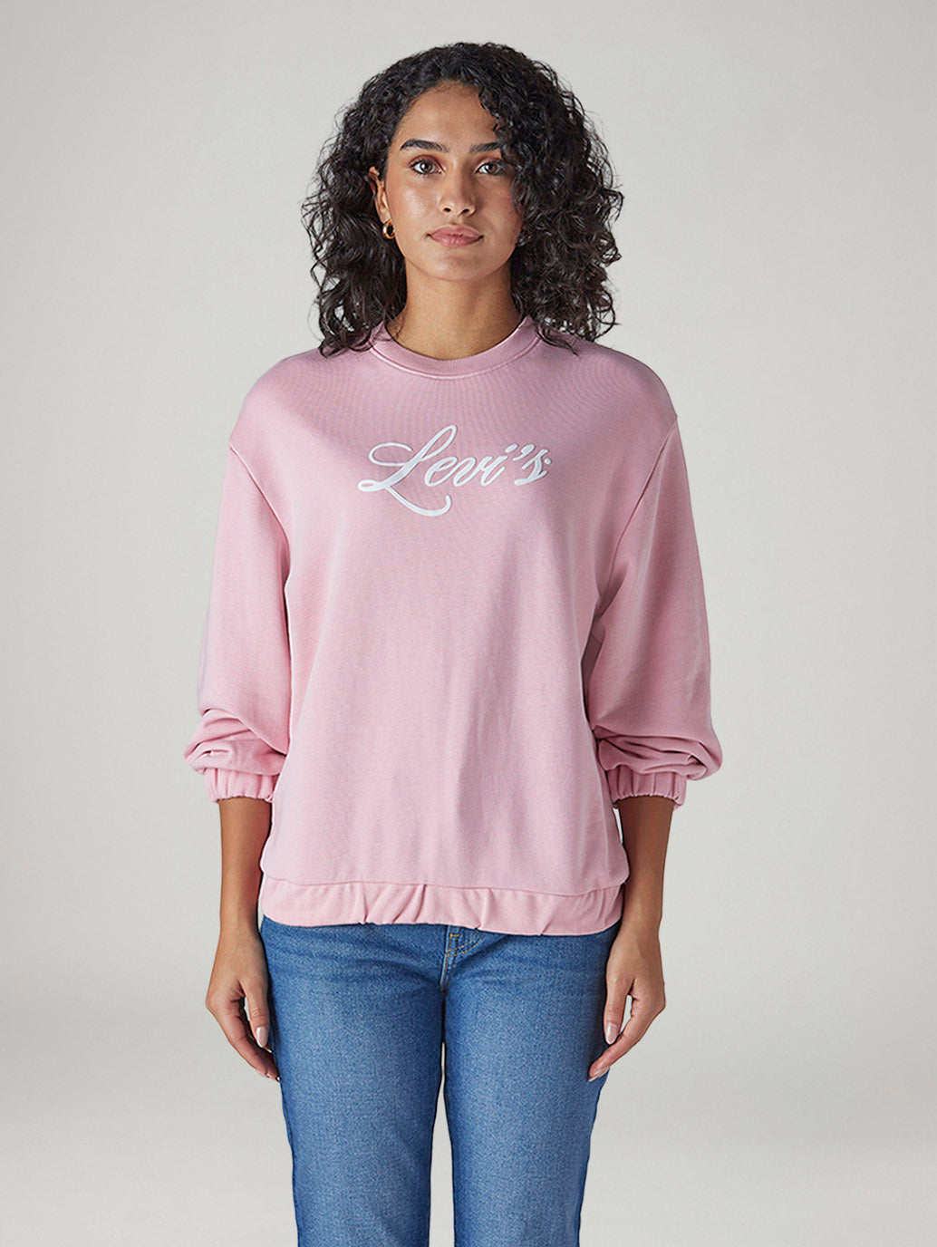 Women's Logo Printed Relaxed Fit Sweatshirt - Front View