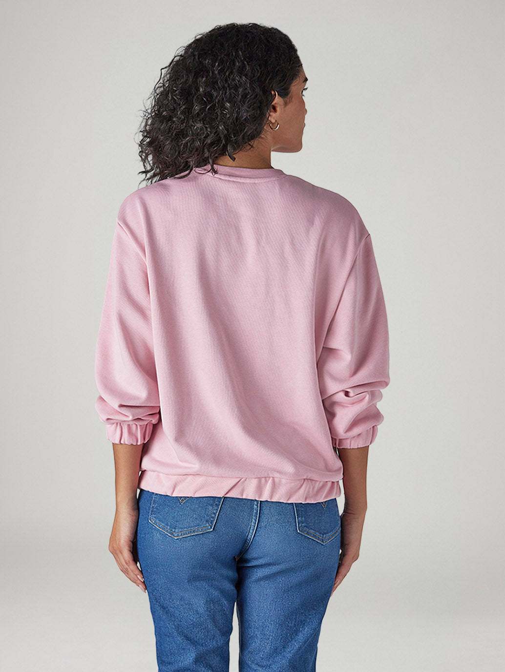 Women's Logo Printed Relaxed Fit Sweatshirt - Back View