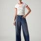 Women's Cinch Ribcage Wide Leg Fit High Rise Jeans - Styleshot View