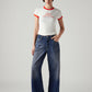 Women's Cinch Ribcage Wide Leg Fit High Rise Jeans - Front View