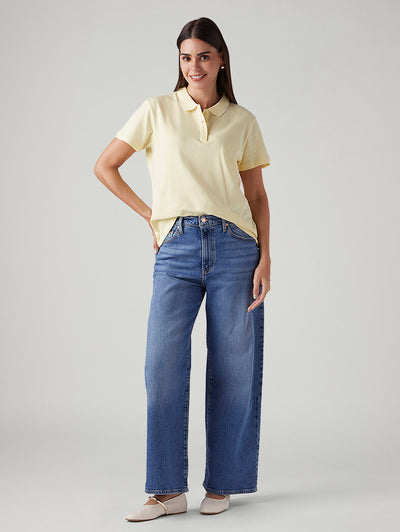 levi's Women's Blue Ribcage Wide Leg Fit High Rise Jeans-picture-24