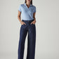 Women's Dark Indigo Wide Leg Fit High Rise Cinched Jeans - 42e17253-55f0-4b53-bce7-184291d36b5f View