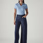 Women's Dark Indigo Wide Leg Fit High Rise Cinched Jeans - e54438fe-b911-4f31-b527-92f196e41100 View