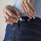 Women's Dark Indigo Wide Leg Fit High Rise Cinched Jeans - Detail View