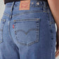 Women's Blue Wide Leg Fit Mid Rise Cinched Jeans - Detail View