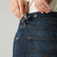 Women's Blue Wide Leg Fit High Rise Cinch Jeans - Detail View