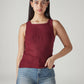 Women's Solid Slim Fit Ribbed T-Shirt - Styleshot View