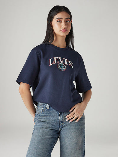 Women's Embroidered Relaxed Fit T-Shirt-image-43