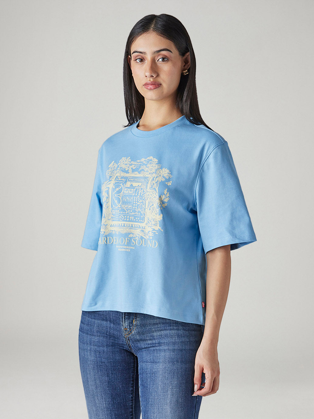 Women's Graphic Print Relaxed Fit T-Shirt - Side View