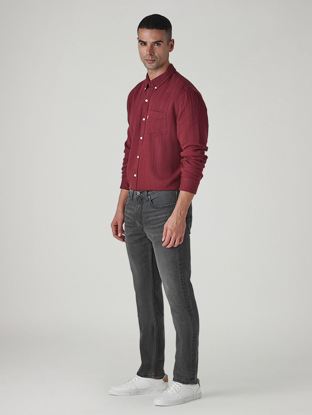 Men's 511 Charcoal Grey Slim Fit Mid Rise Jeans - 20 View