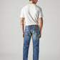 Men's 555 Tinted Dark Indigo Relaxed Straight Fit Mid Rise Jeans - Back View