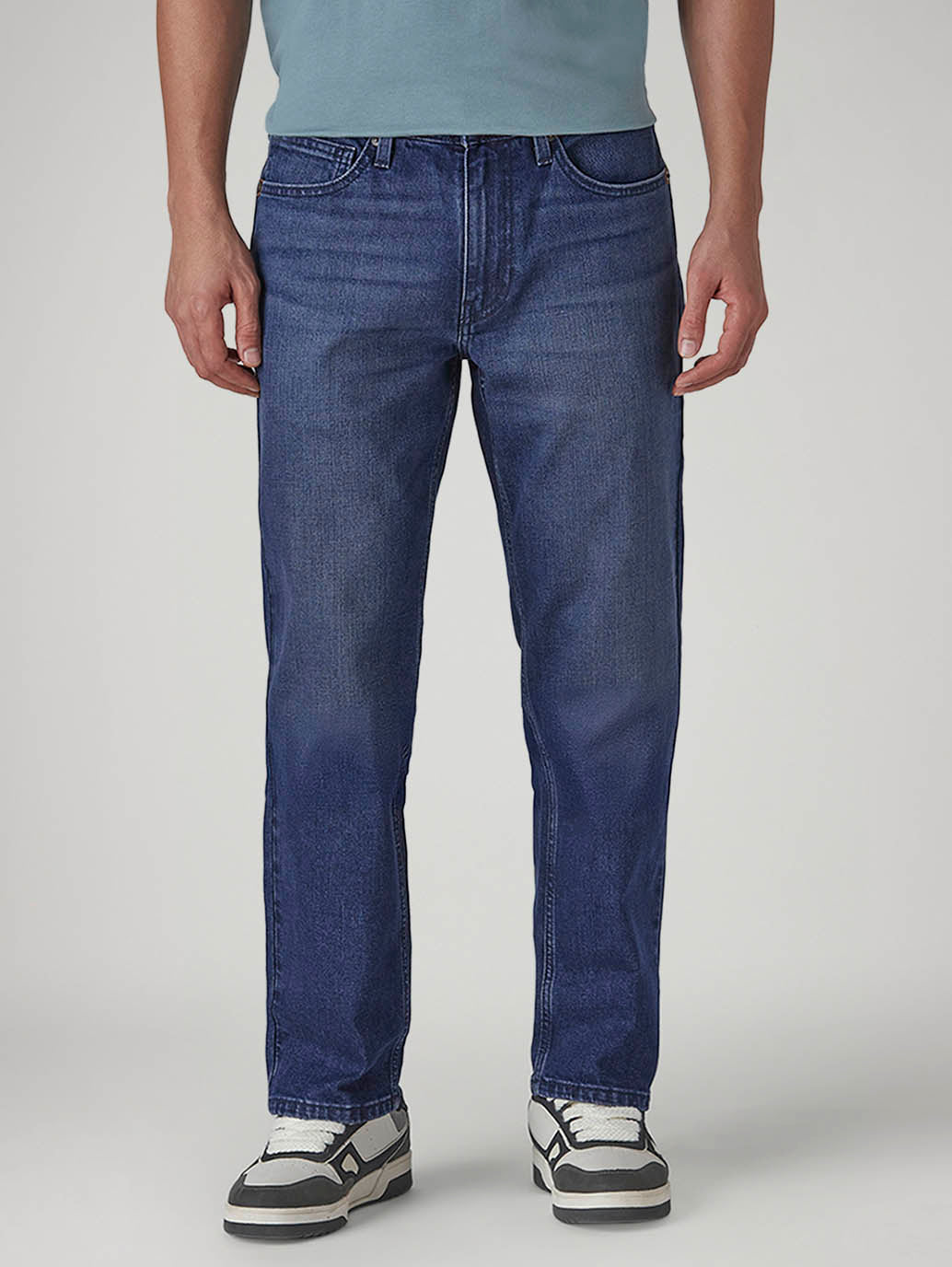 Men's 541 Blue Athletic Tapered Fit Mid Rise Jeans - Front View