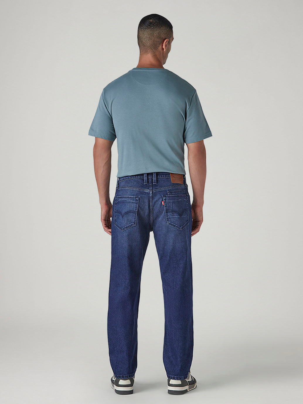 Men's 541 Blue Athletic Tapered Fit Mid Rise Jeans - Back View