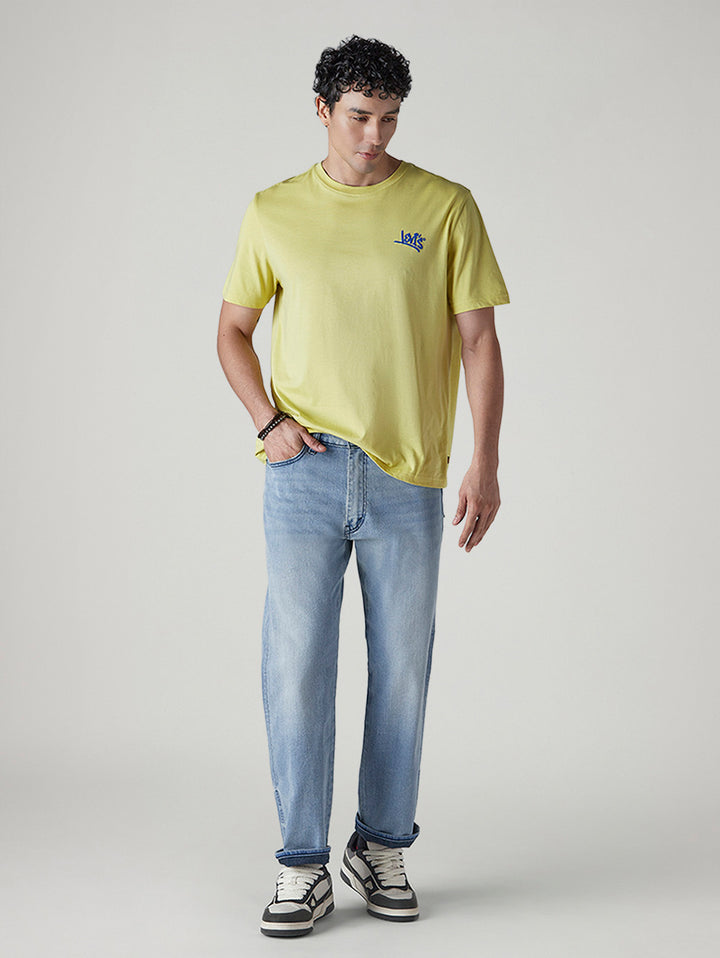 Men's 555 Light Indigo Relaxed Straight Fit Mid Rise Jeans