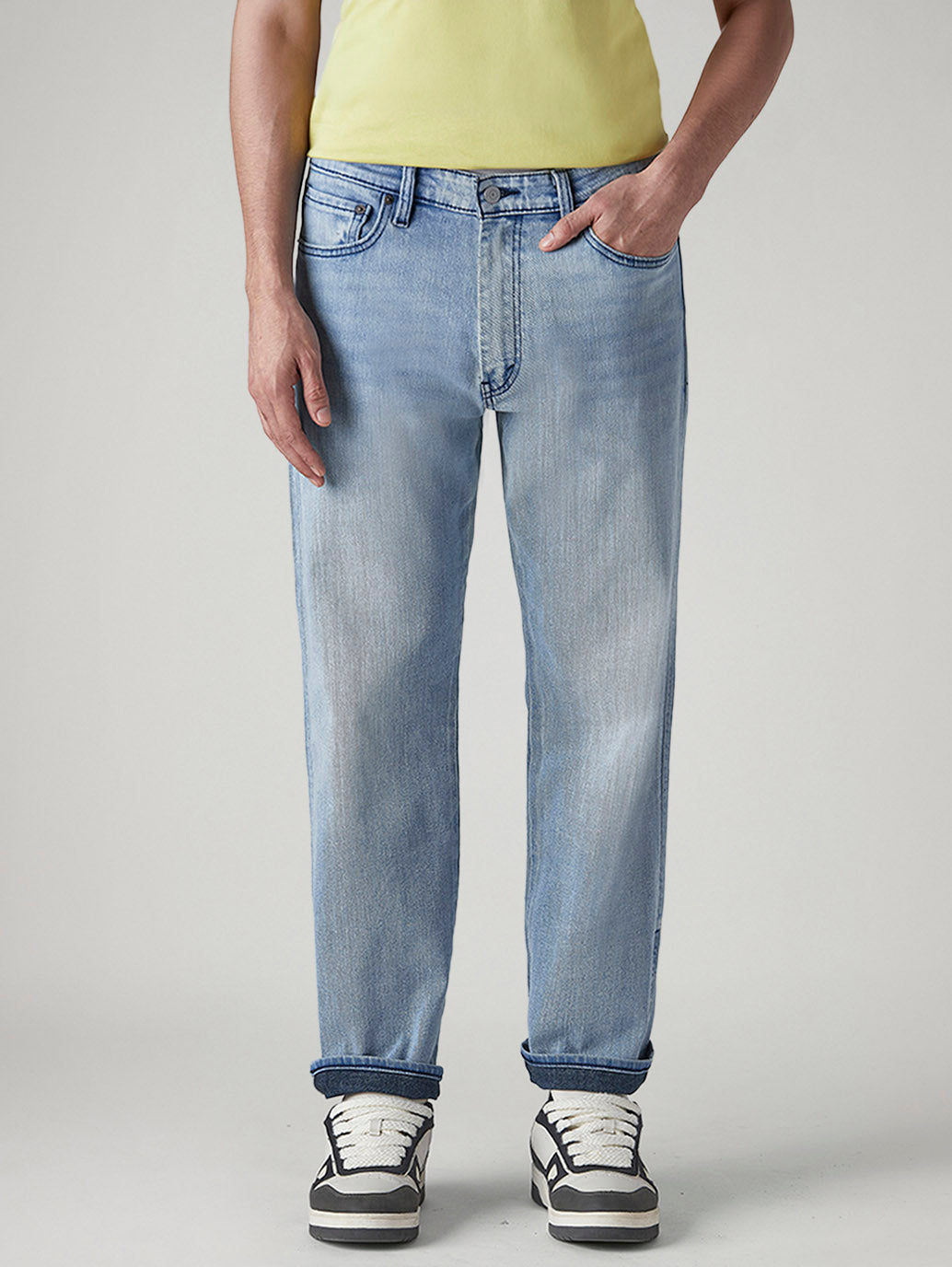 Men's 555 Light Indigo Relaxed Straight Fit Mid Rise Jeans - aa2b4c38-5a1a-41ff-8eea-ba8b8418ea4d View