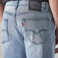Men's 555 Light Indigo Relaxed Straight Fit Mid Rise Jeans - 20 View