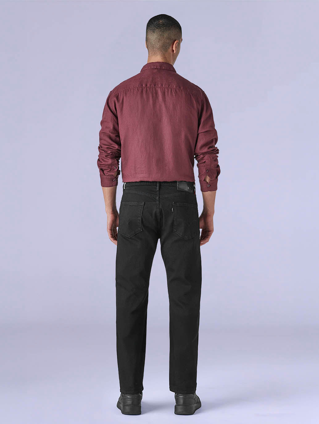 Men's 505 Black Straight Fit Mid Rise Redloop Jeans - ca562f62-82d1-45b1-a459-dfb7eb7d1863 View