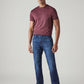 Men's 505 Blue Straight Fit Mid Rise Redloop Jeans - Logo View