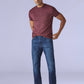 Men's 505 Blue Straight Fit Mid Rise Redloop Jeans - Front View