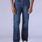 Men's 505 Blue Straight Fit Mid Rise Redloop Jeans - Front View