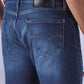 Men's 505 Blue Straight Fit Mid Rise Redloop Jeans - Detail View