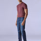 Men's 505 Blue Straight Fit Mid Rise Redloop Jeans - Side View