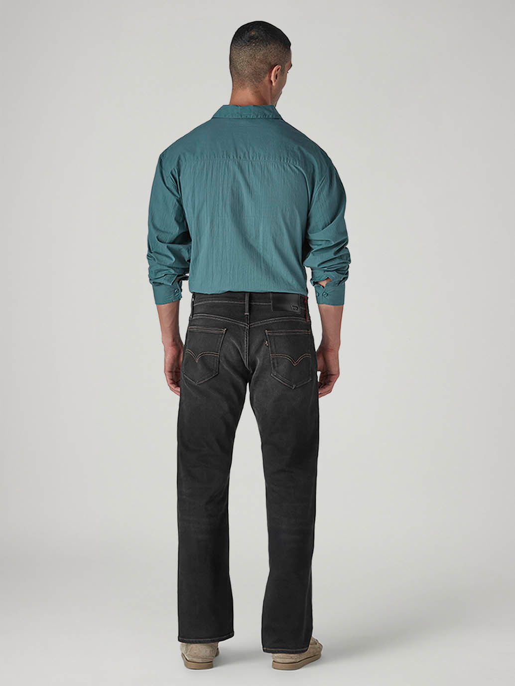 Men's 513 Black Slim Straight Fit Mid Rise Redloop Jeans - 20 View