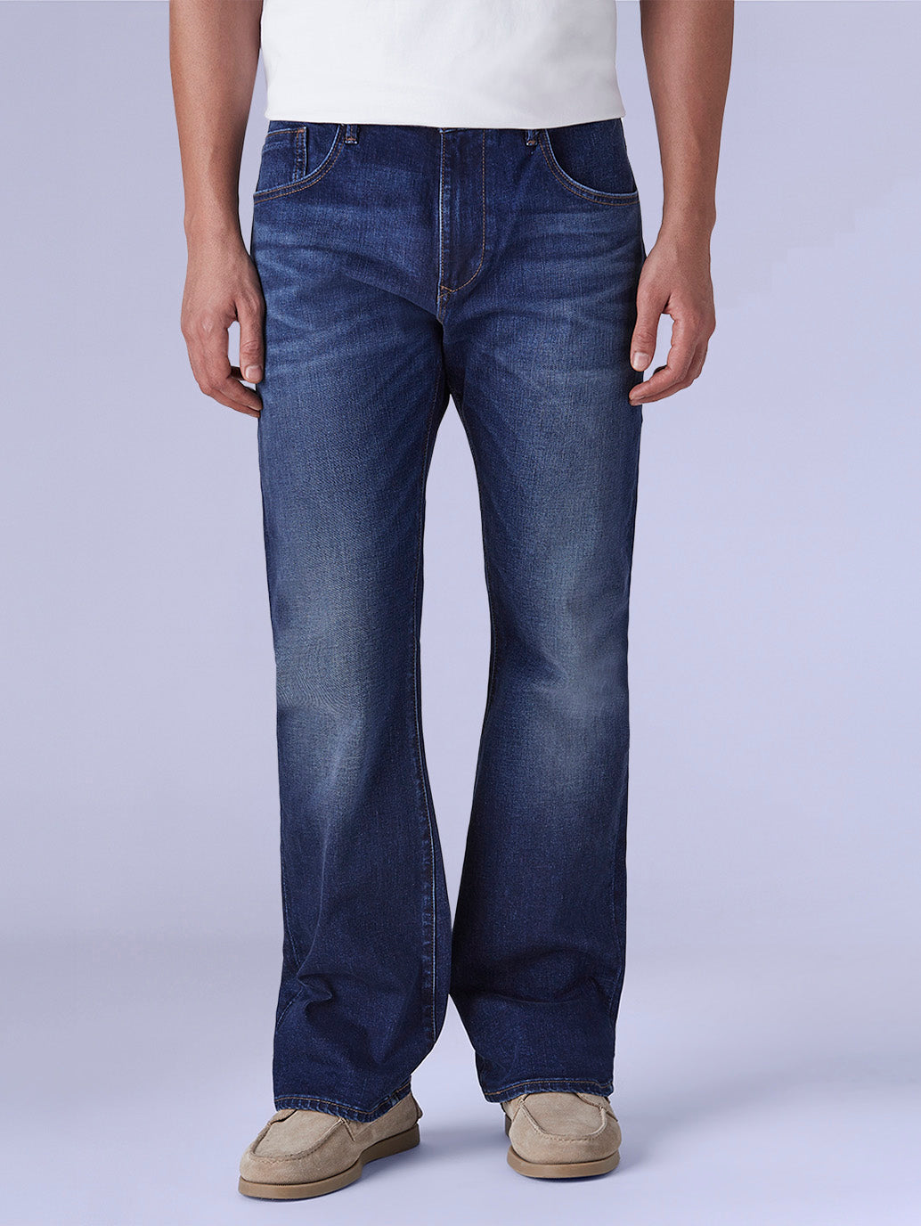 Men's 517 Dark Blue Bootcut Fit Mid Rise Redloop Jeans - 7f2876a5-ec8f-4a13-9d13-503afe7a70f0 View