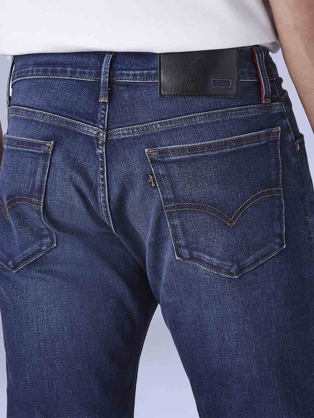 Men's 517 Dark Blue Bootcut Fit Mid Rise Redloop Jeans - Detail View
