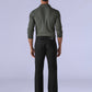 Men's 517 Black Bootcut Fit Mid Rise Redloop Jeans - Back View