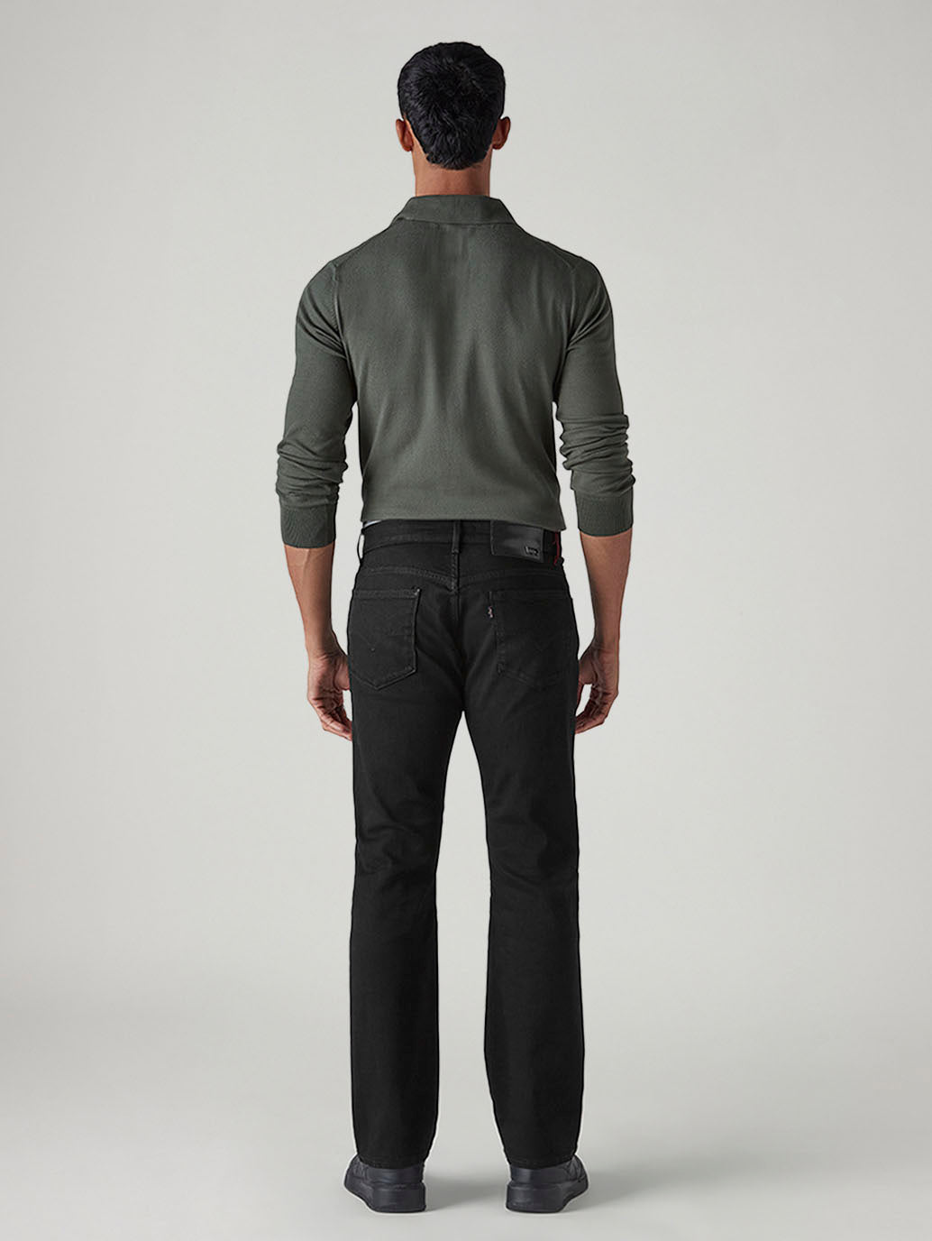 Men's 517 Black Bootcut Fit Mid Rise Redloop Jeans - 20 View